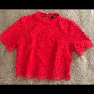 Red Lace Blouse